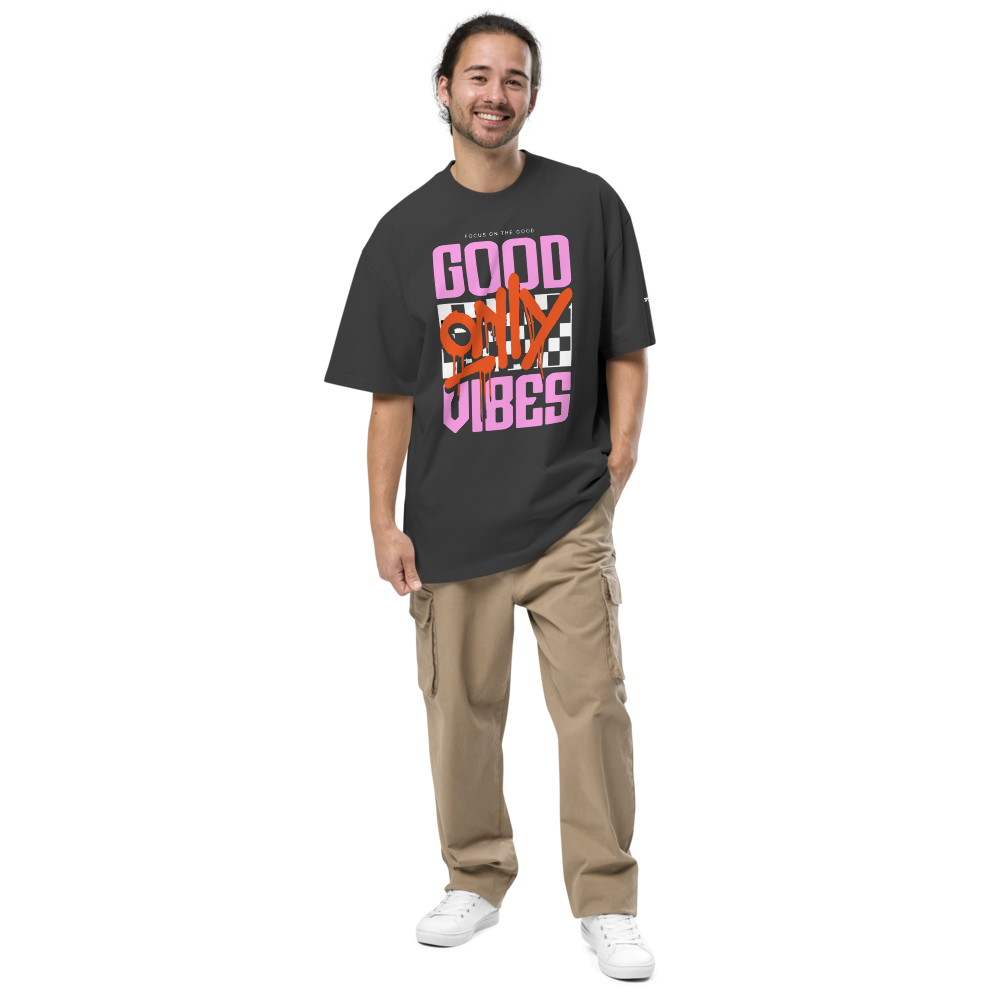 Good Vibes  Only - T-shirt Oversize Délavé | Unisexe