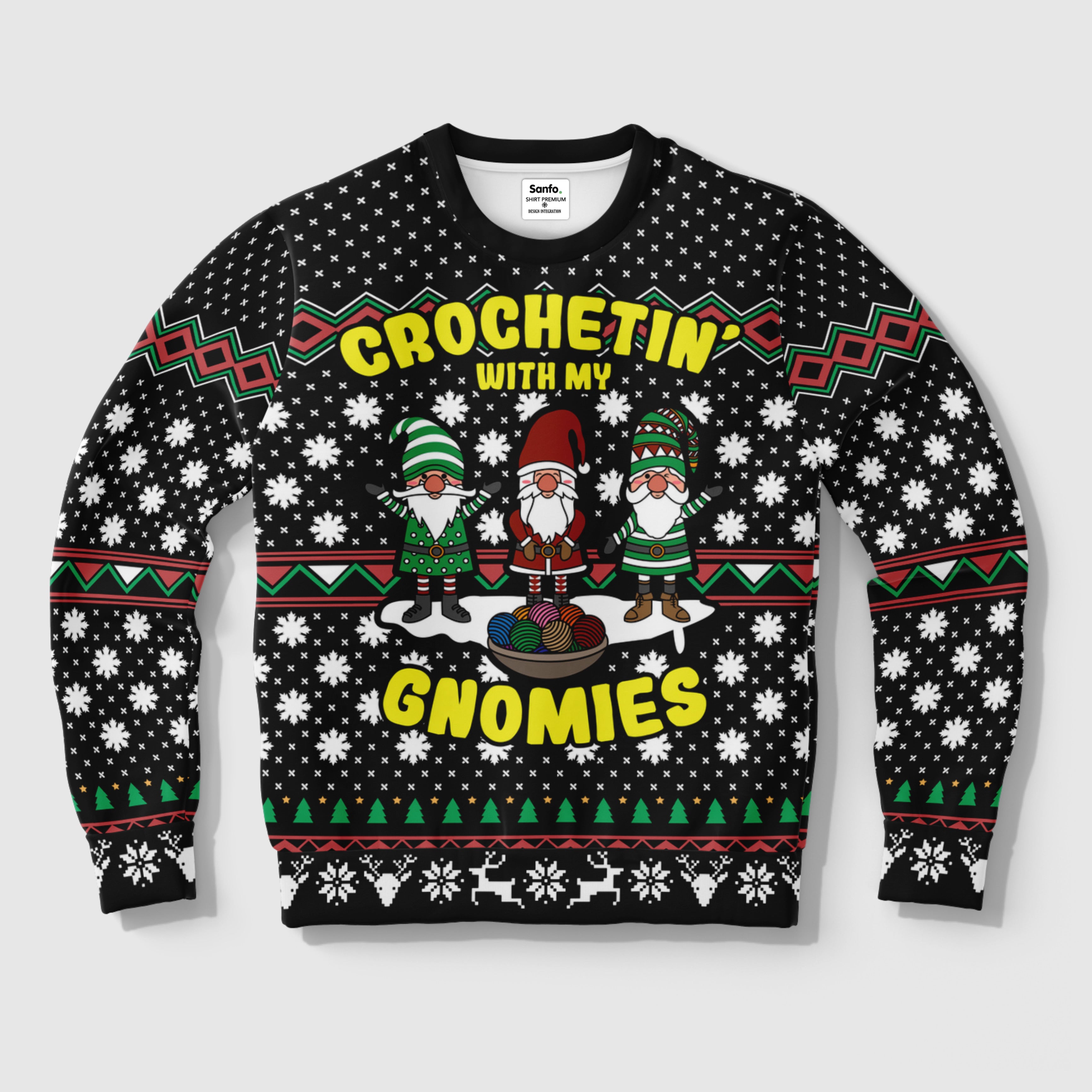 Sweat-Shirt Crochetin' et ses Gnomies | Unisexe