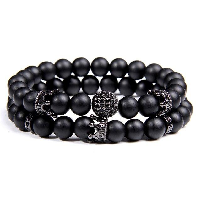 Bracelet de Perles pour Homme - 2 pièce |  Black Empire