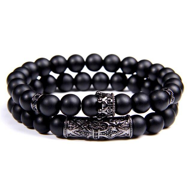 Bracelet de Perles pour Homme - 2 pièce |  Black Empire