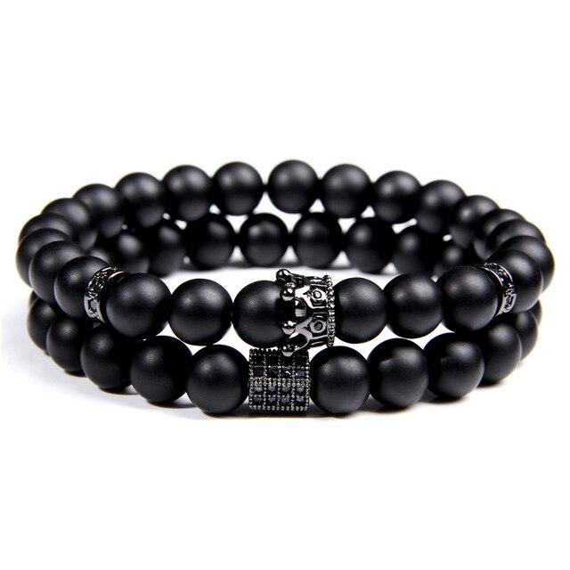 Bracelet de Perles pour Homme - 2 pièce |  Black Empire