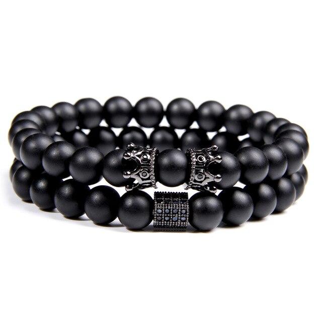 Bracelet de Perles pour Homme - 2 pièce |  Black Empire