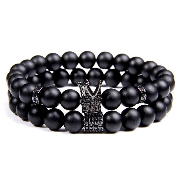 Bracelet de Perles pour Homme - 2 pièce |  Black Empire