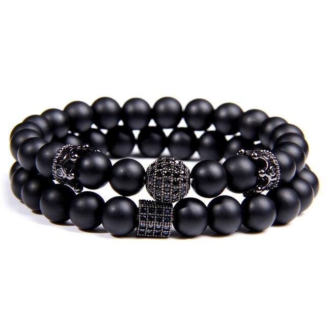 Bracelet de Perles pour Homme - 2 pièce |  Black Empire