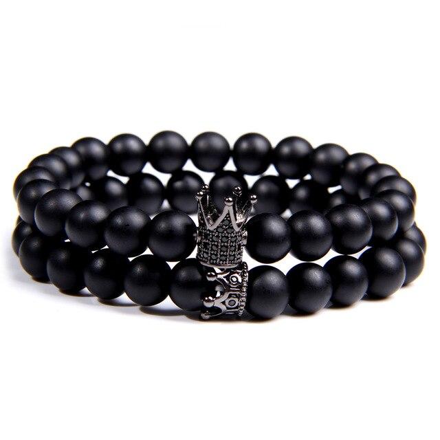 Bracelet de Perles pour Homme - 2 pièce |  Black Empire